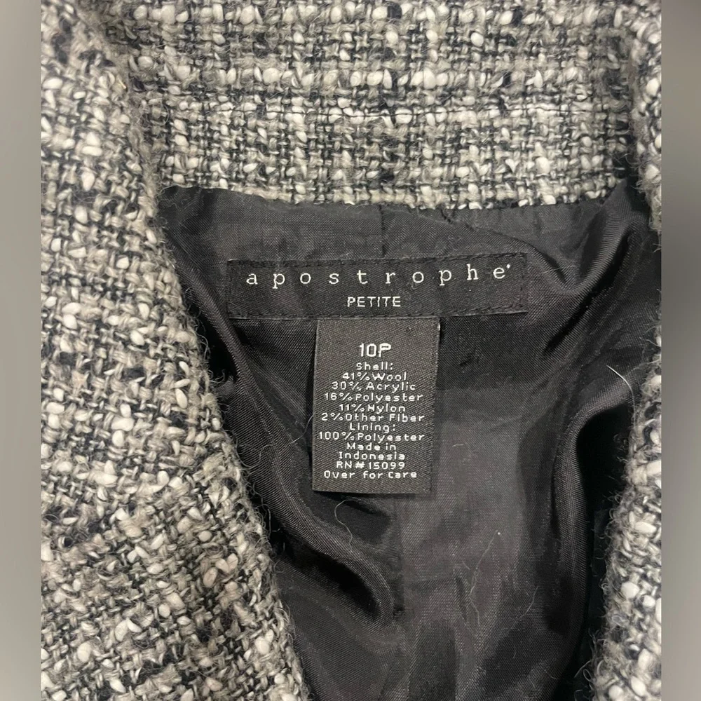 Apostrophe Tweed Blazer - Size 10P